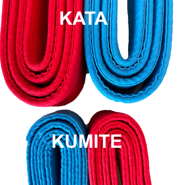 cinturón competición tenerife canarias shureido wkf rojo azul kata karate klv sport