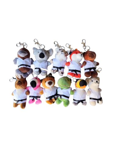 Llaveros animales karate kimono